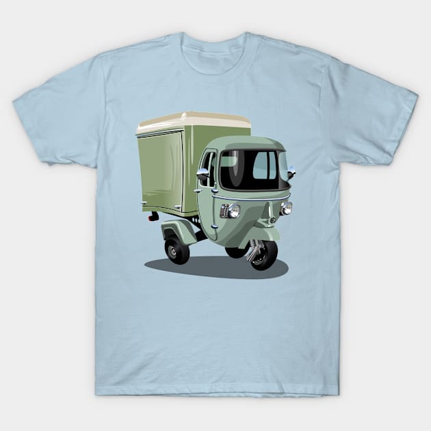 Cartoon delivery  cargo scooter T-Shirt by Mechanik